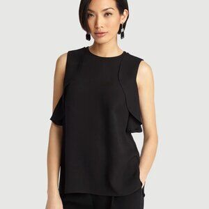 Lafayette 148 New York Harley Ruffle Silk Blouse - Size Small - NWT